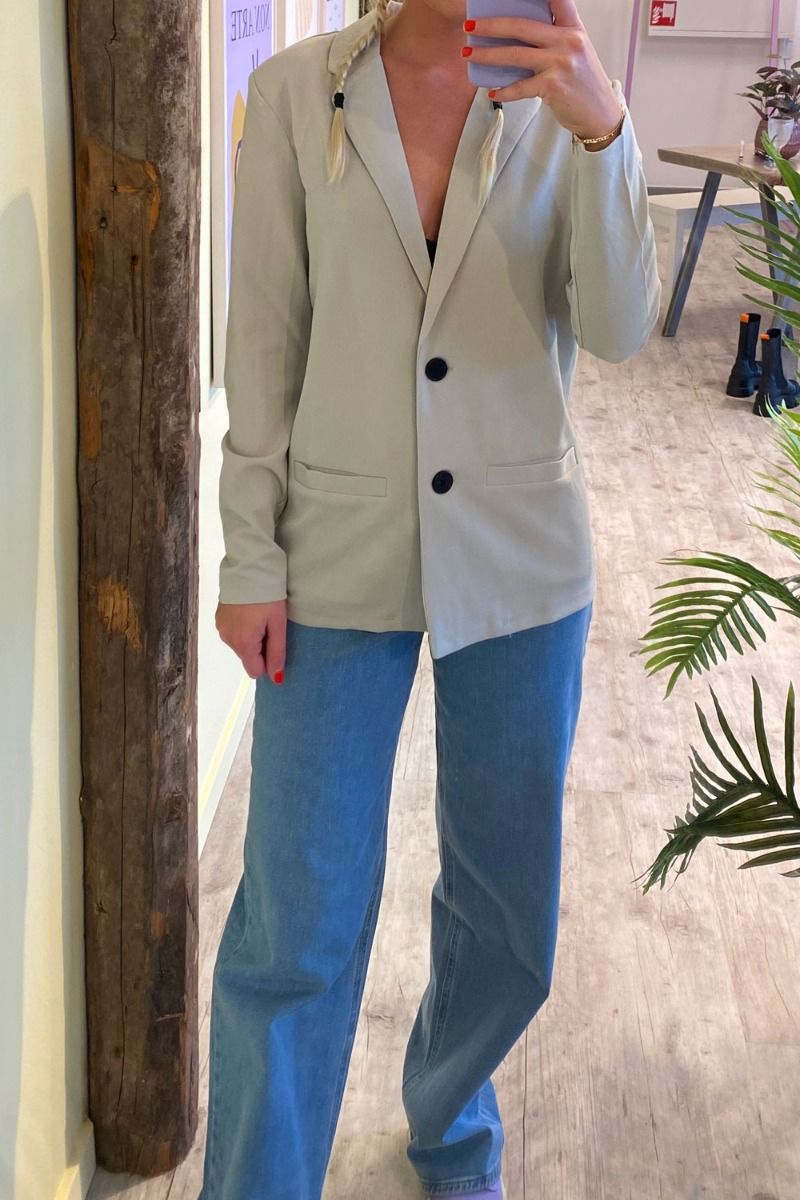 JDY - Blazer - Louisville Catia L/S Blazer - Mineral Gray