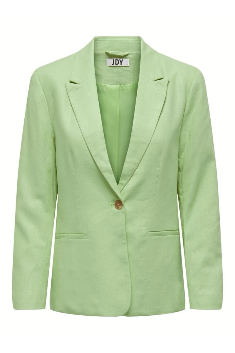 JDY - Blazer - JDY Say Linen L/S Blazer - Foam Green