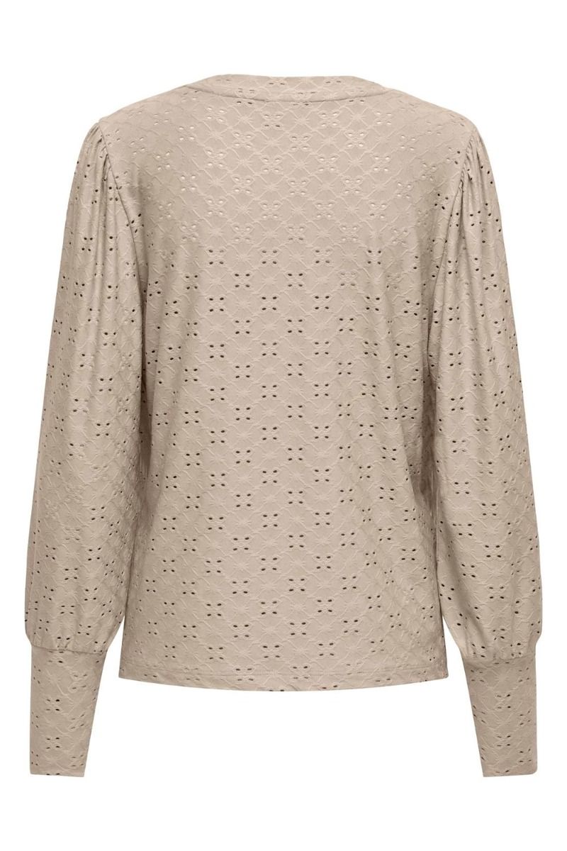 JDY - Bluse - JDY - Cathinka L/S Bellsleeve Top - Cement