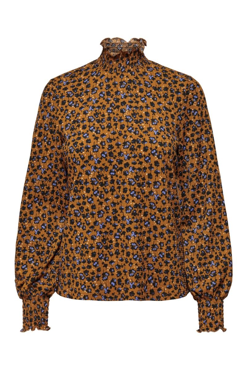 JDY - Bluse - Claude LS Smock Top - Honey Ginger