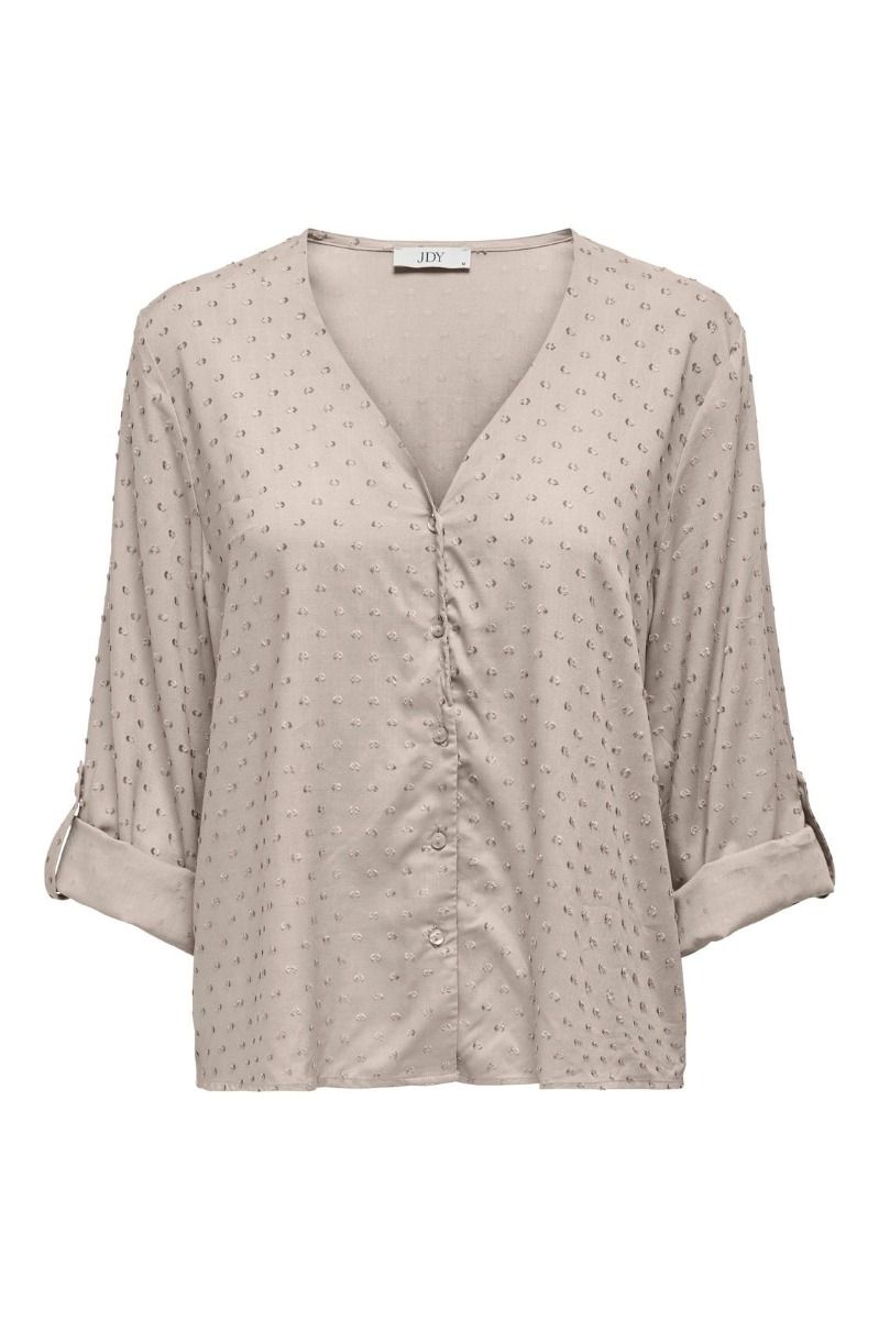 JDY - Bluse - Diana Life 7/8 Dobby Shirt - Chateau Gray