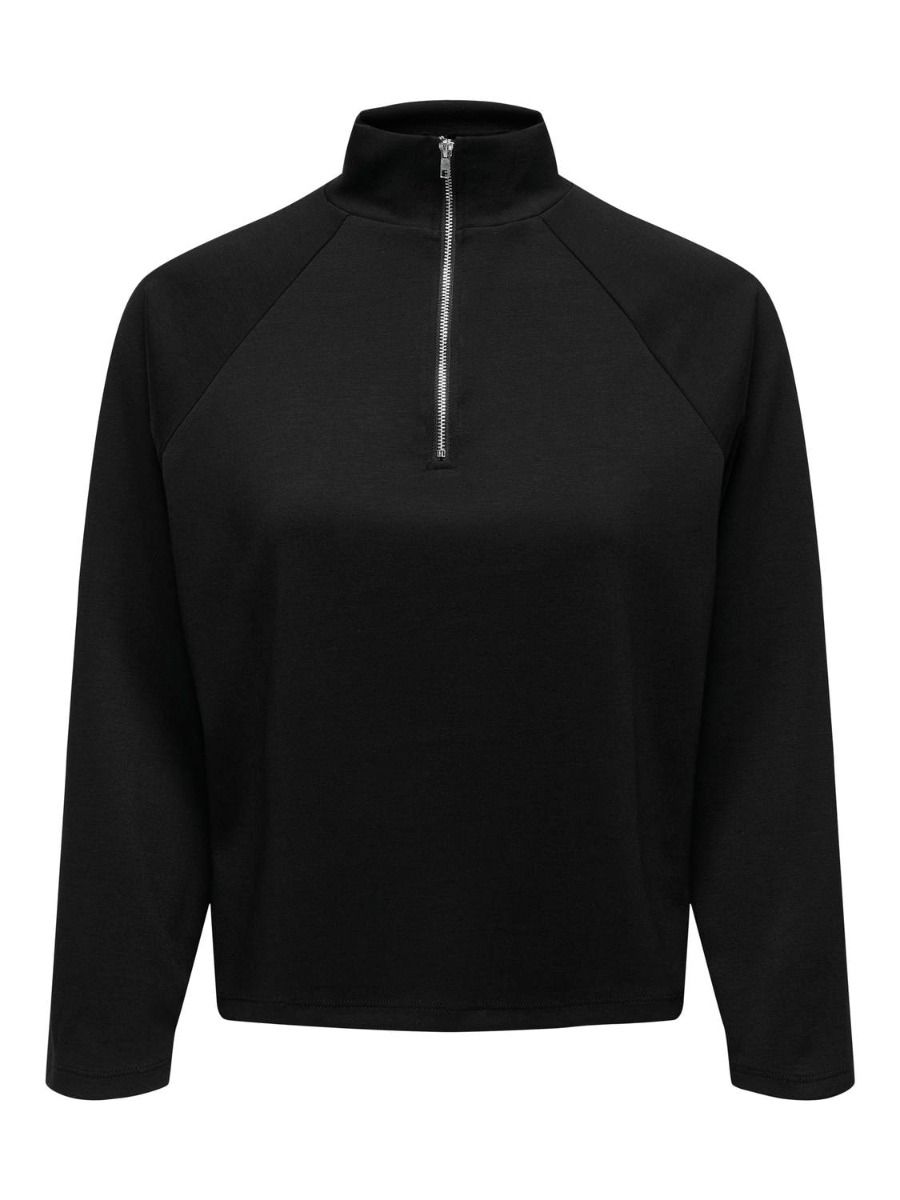JDY - Sweatshirt - JDY Eldora L/S Zip Sweat - Black