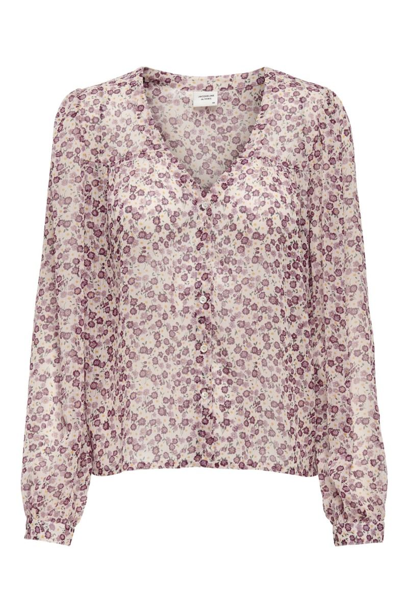 JDY - Bluse - Jennifer Life LS Shirt - Cloud Dancer