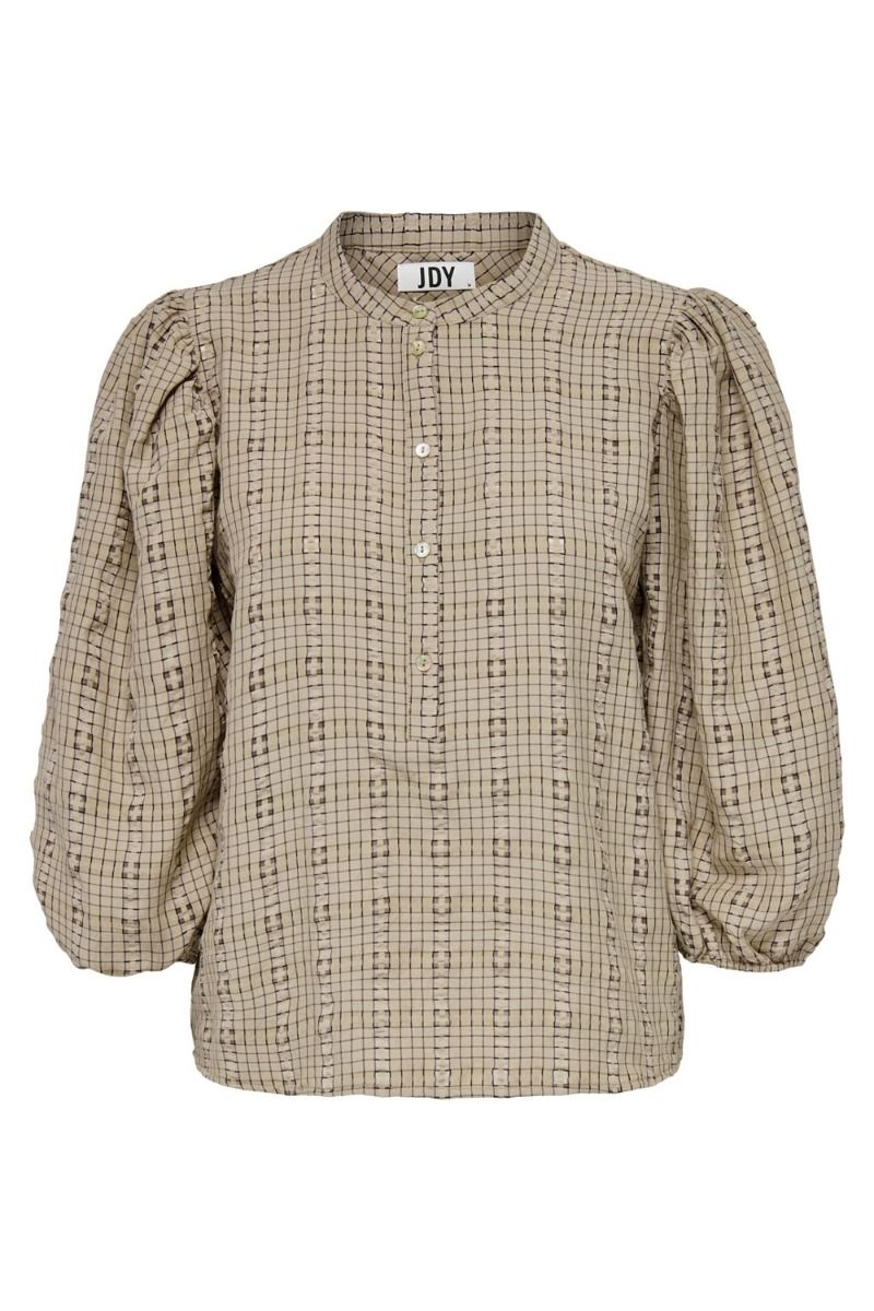 JDY - Bluse - JDY Juna 3/4 Top - Light Taupe