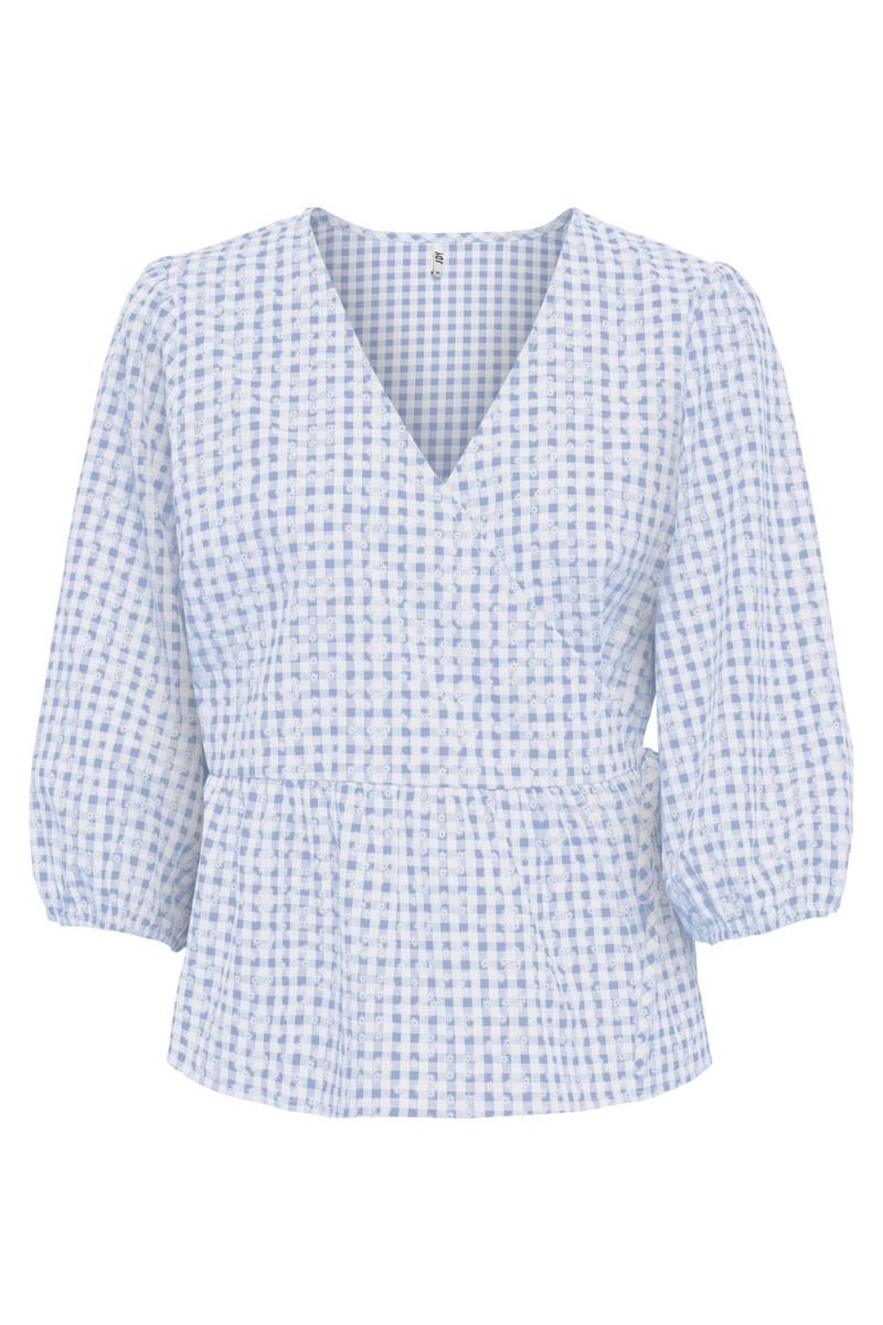 JDY - Bluse - JDY Laura 3/4 Wrap Top - Cloud Dancer