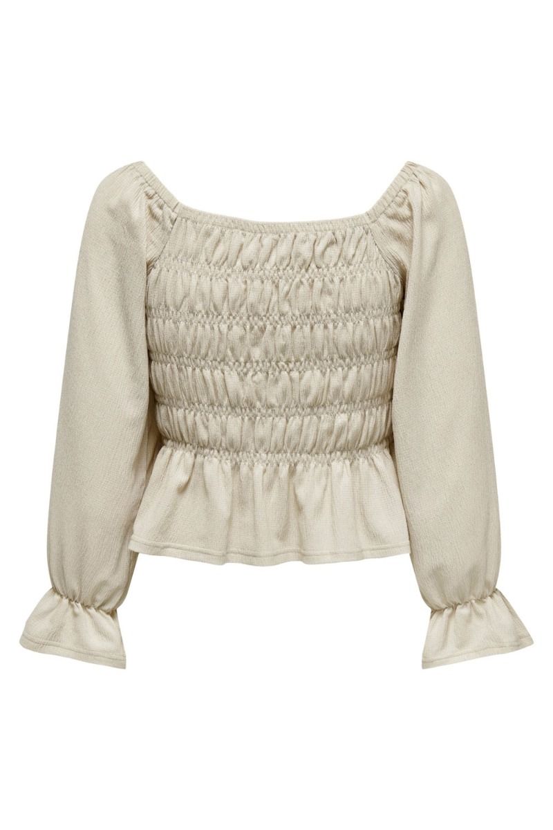 JDY - Bluse - JDY Lotus 3/4 Smock Top - Peyote