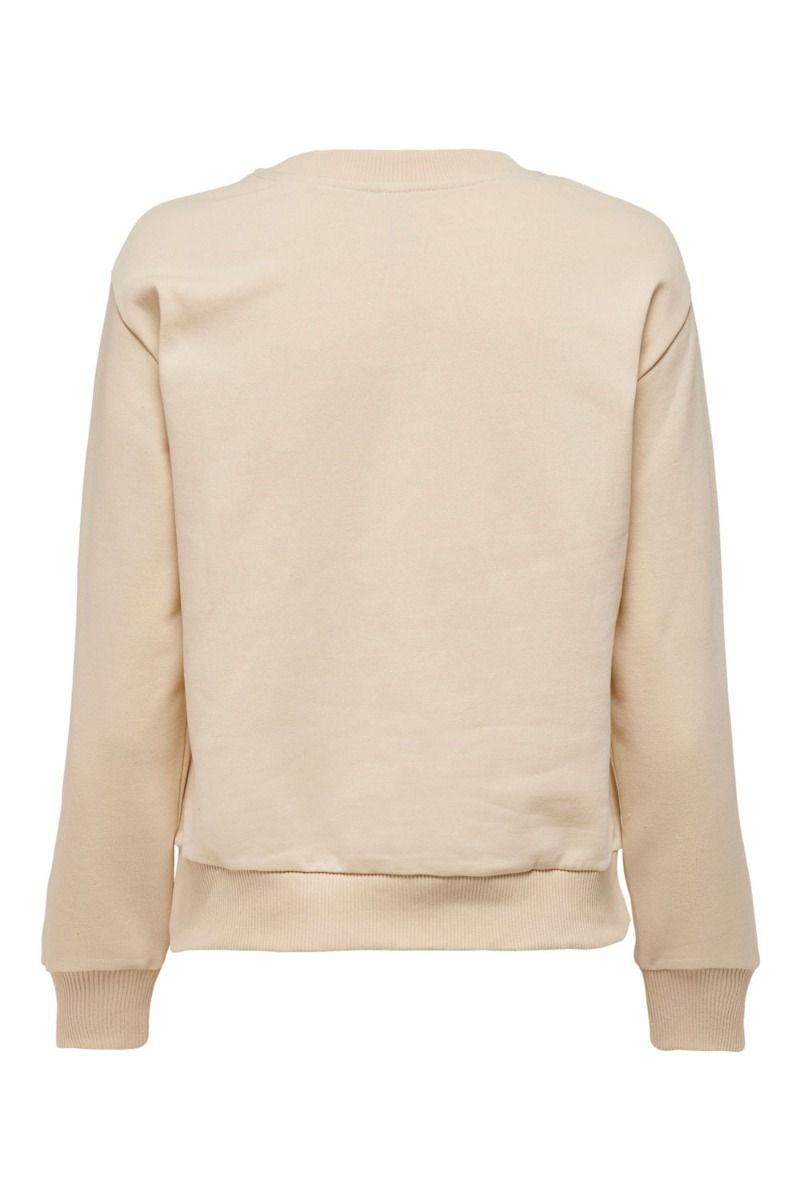 JDY - Bluse - JDY Paris L/S Embroided Sweat - Tapioca