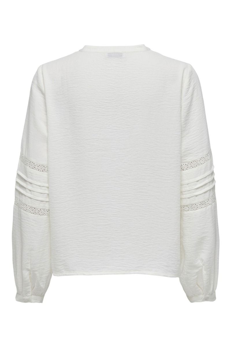 JDY - Bluse - JDY Queen LS Top - Cloud Dancer