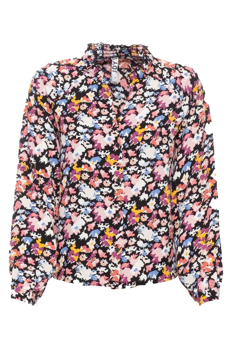 JDY - Bluse - Roxanne LS Top - Black/Pastel ABS