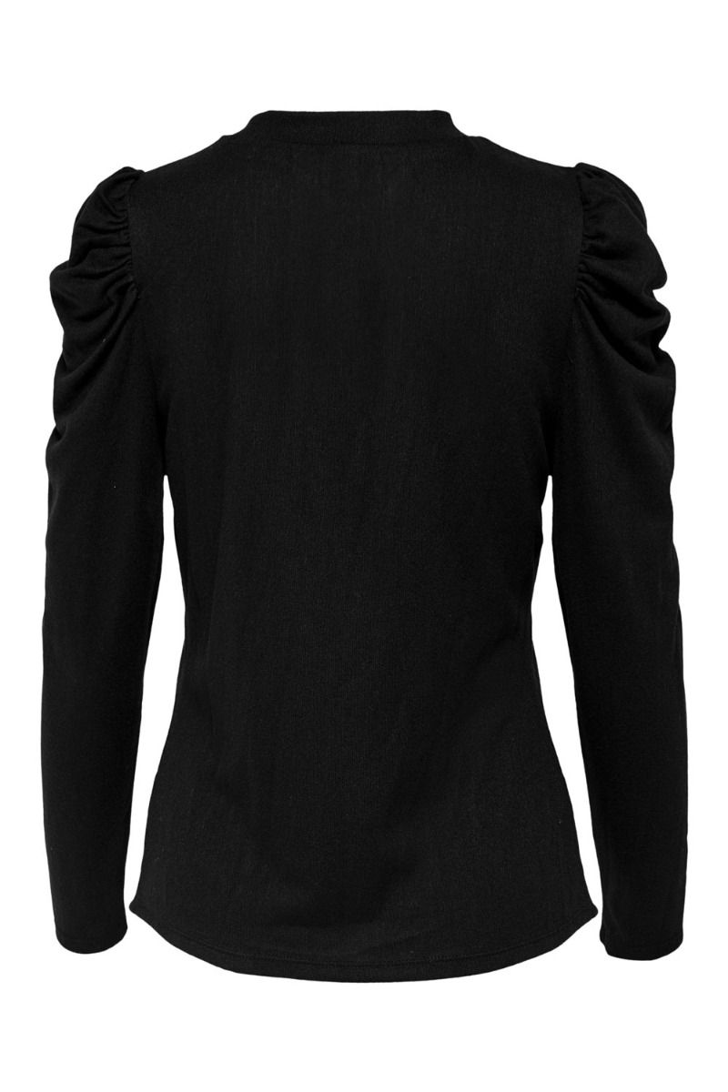 JDY - Bluse - JDY Tonsy L/S Puff Sleeve Top - Black
