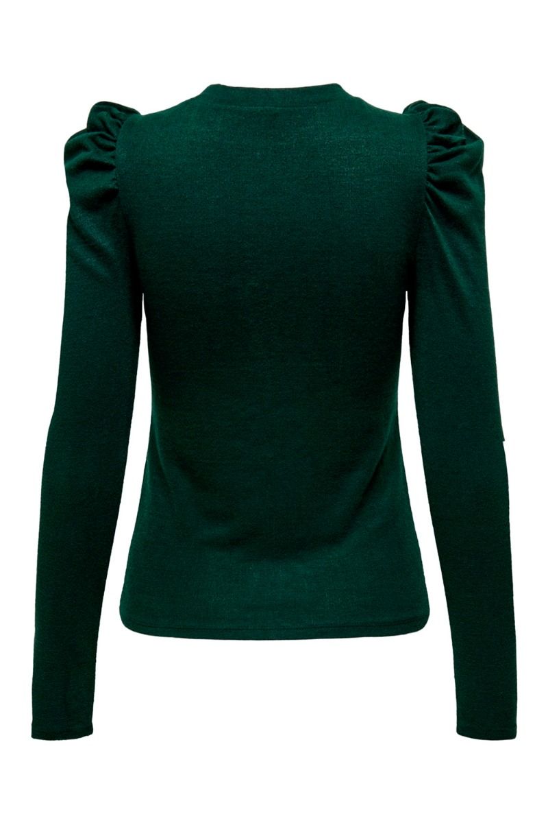 JDY - Bluse - JDY Tonsy L/S Puff Sleeve Top - Scarab