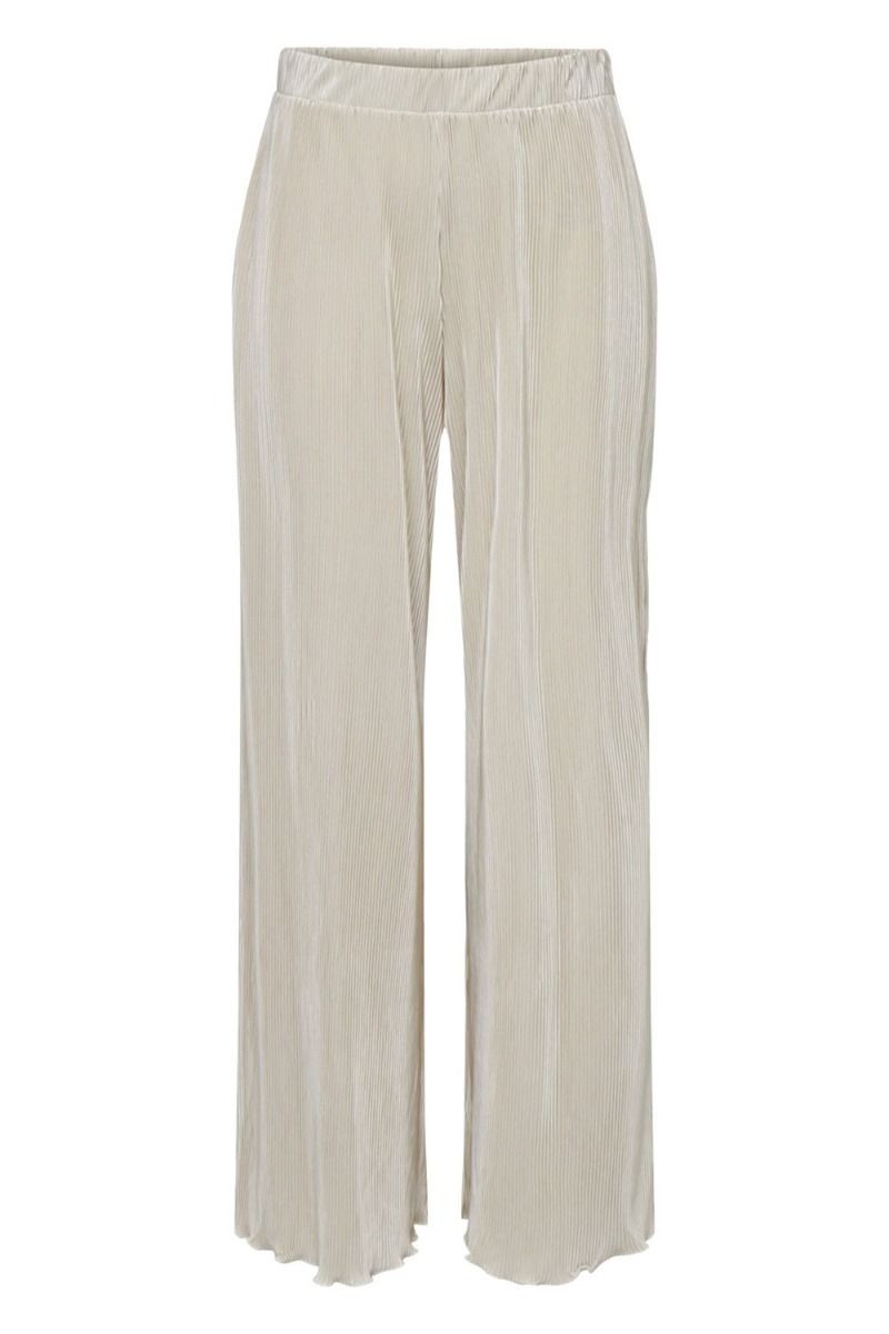 JDY - Bukser - JDY Cita Wide Pleat Pant - Sandshell