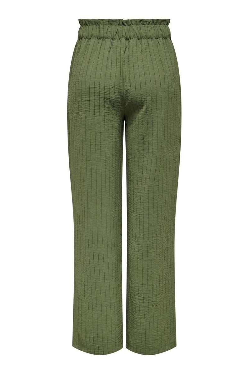 JDY - Bukser - JDY Divya Life Hw Striped Wide Pants - Winter Moss