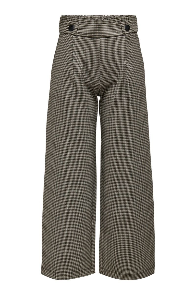 JDY - Bukser - Geggo Mia Long Check Pant - Cobblestone