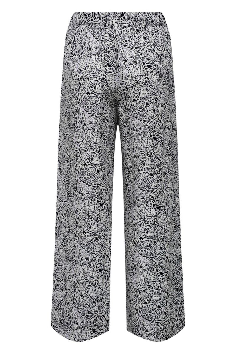 JDY - Bukser - JDY Hilde MW Wide Pant - Cloud Dancer