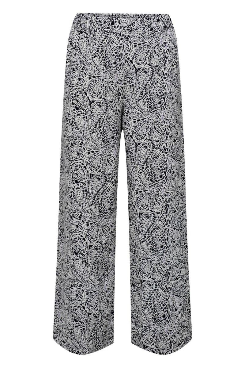 JDY - Bukser - JDY Hilde MW Wide Pant - Cloud Dancer