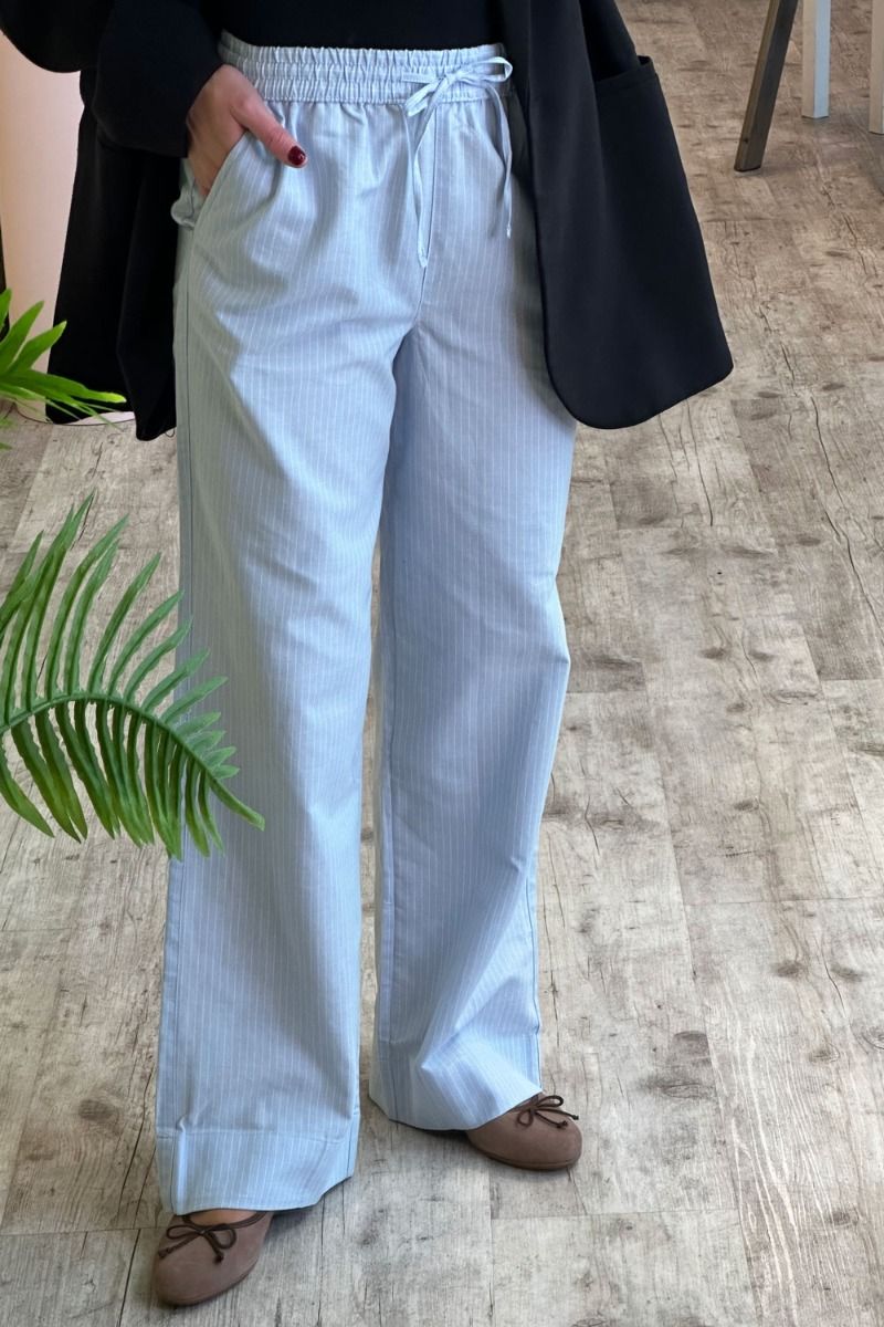 JDY - Bukser - JDY Louis HW Wide Pants - Cashmere Blue