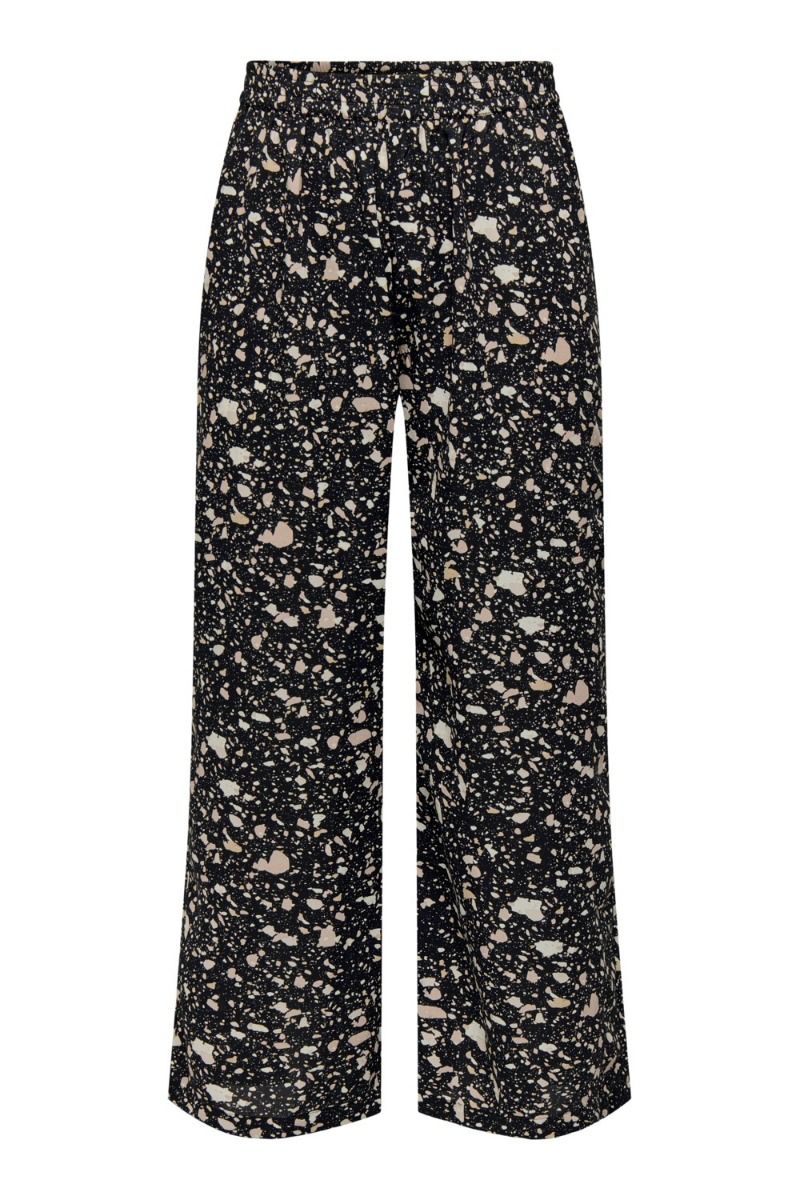 JDY - Bukser - JDY Mandy MW Wide Leg Pants - Black