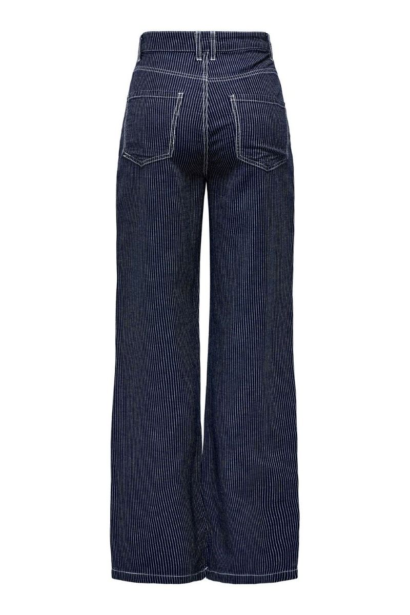 JDY - Bukser - JDY Nevaeh HW Straight Leg Pants - Night Sky