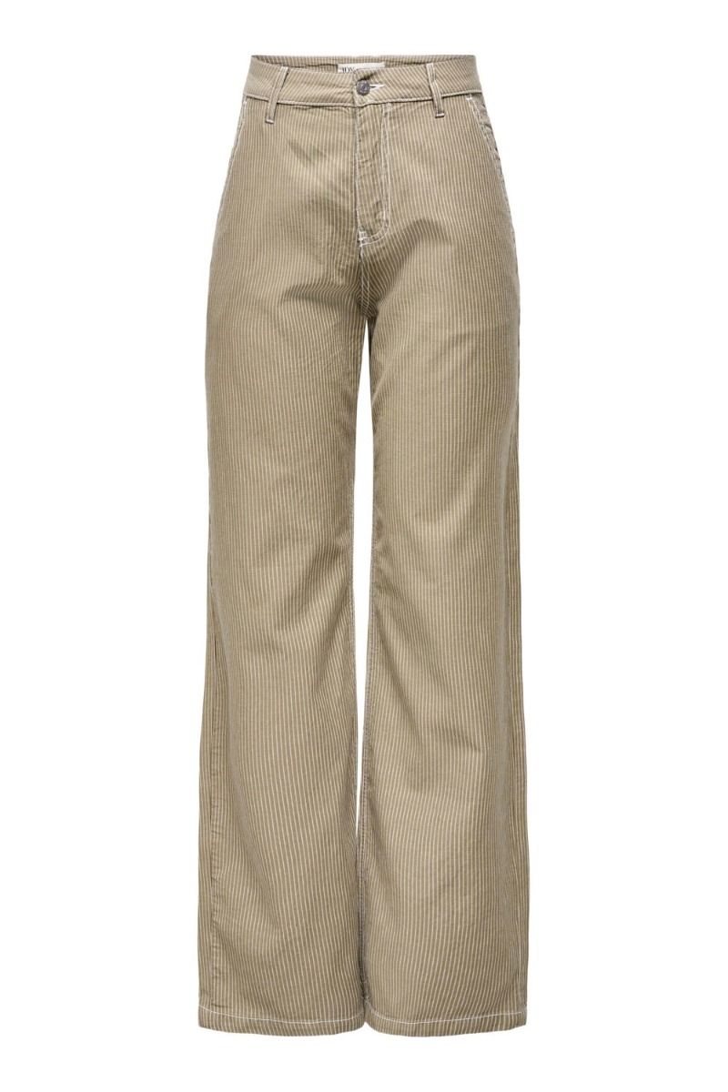 JDY - Bukser - JDY Nevaeh HW Straight Leg Pants - Tigers Eye