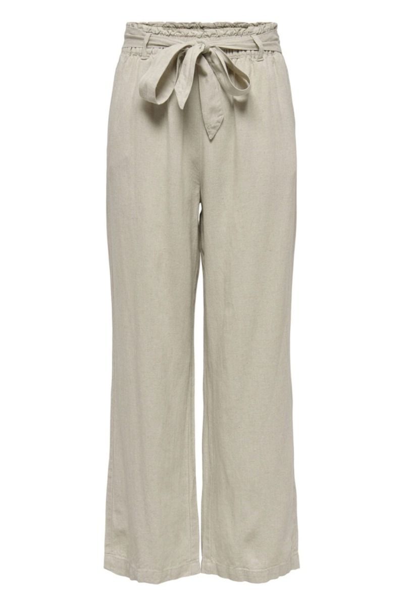 JDY - Bukser - JDY Say Linen Belt Pant WVN - Oatmeal