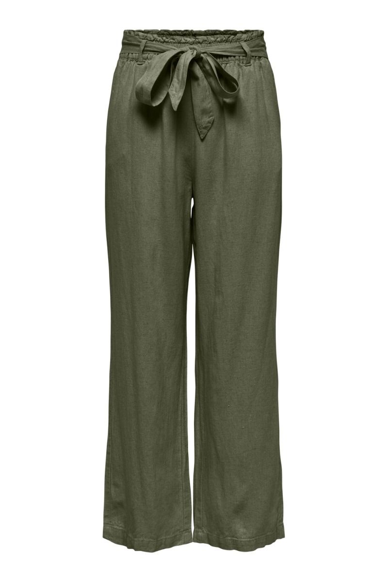 JDY - Bukser - JDY Say Linen Belt Pant - Kalamata 