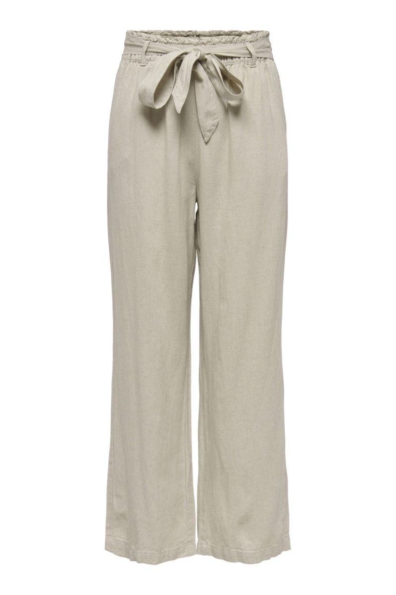 JDY - Bukser - JDY Say Linen Belt Pant - Oatmeal
