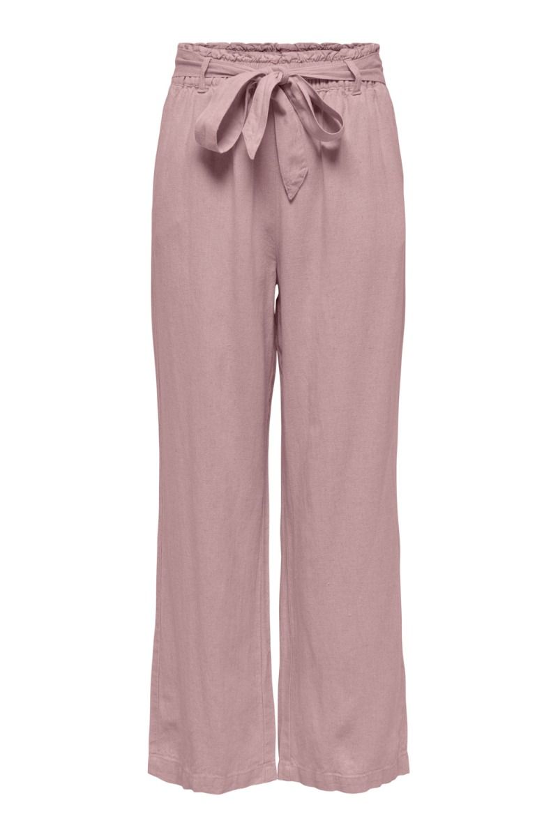 JDY - Bukser - Say Linen Belt - Pant - Woodrose