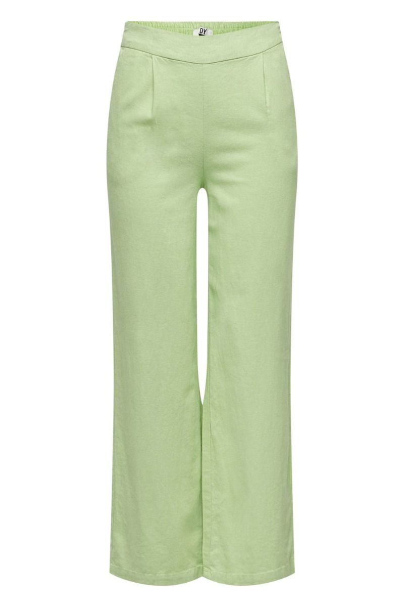 JDY - Bukser - JDY Say Linen Wide Pant - Foam Green