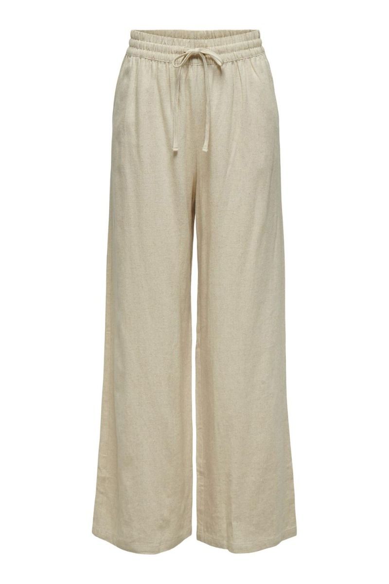 JDY - Bukser - JDY Say Linen HW Wide Pant - Oatmeal