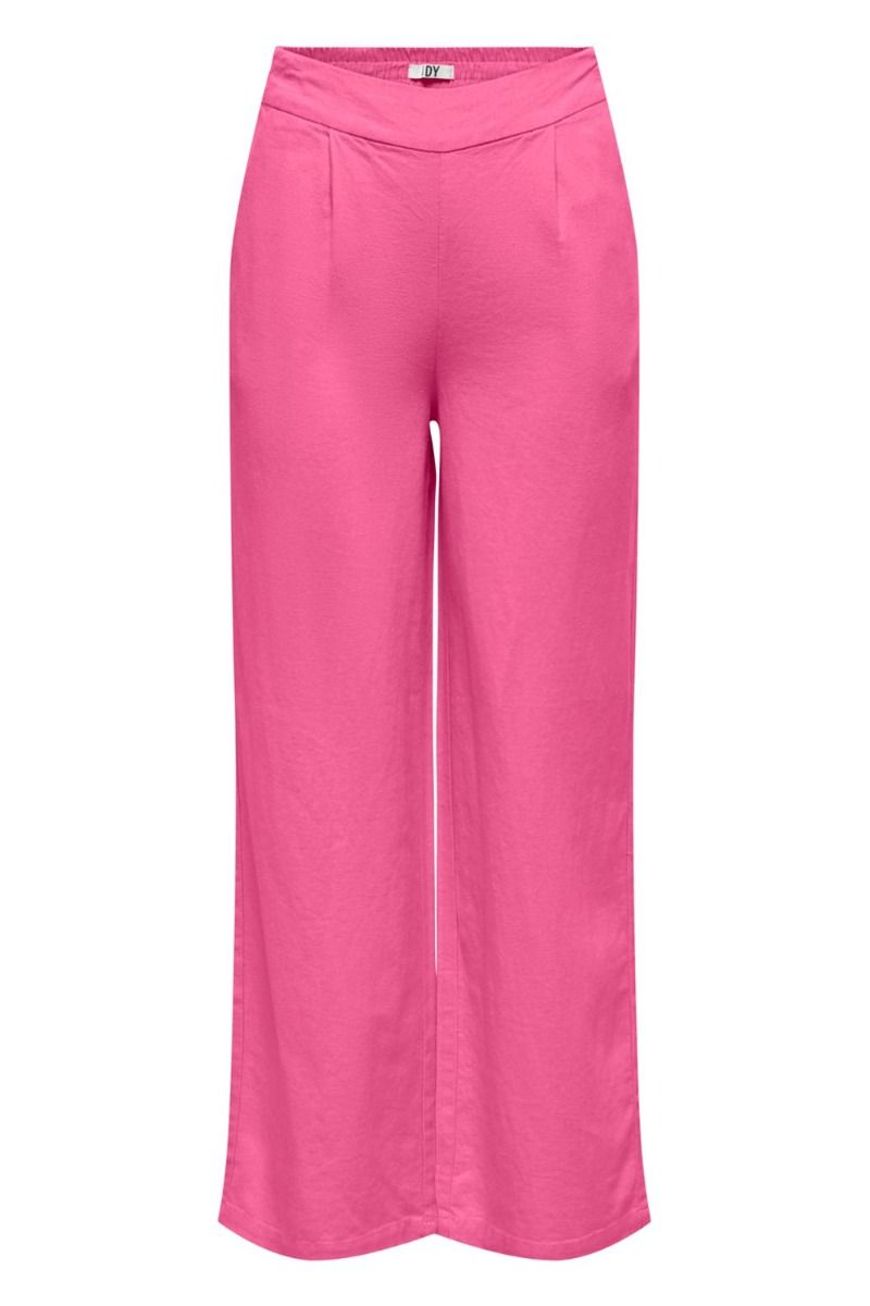 JDY - Bukser - JDY Say Linen Wide Pant - Pink Power