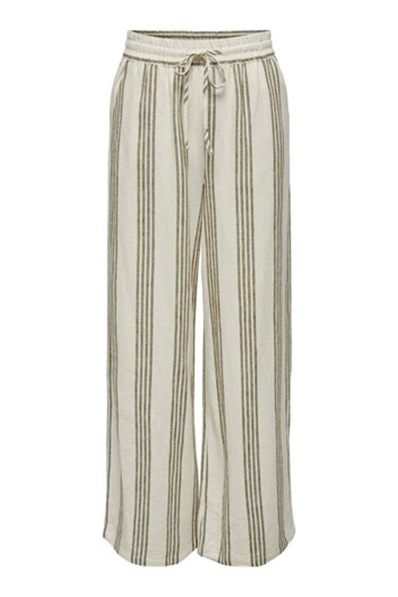 JDY - Bukser - JDY Say Striped HW Wide Pant - Turtledove