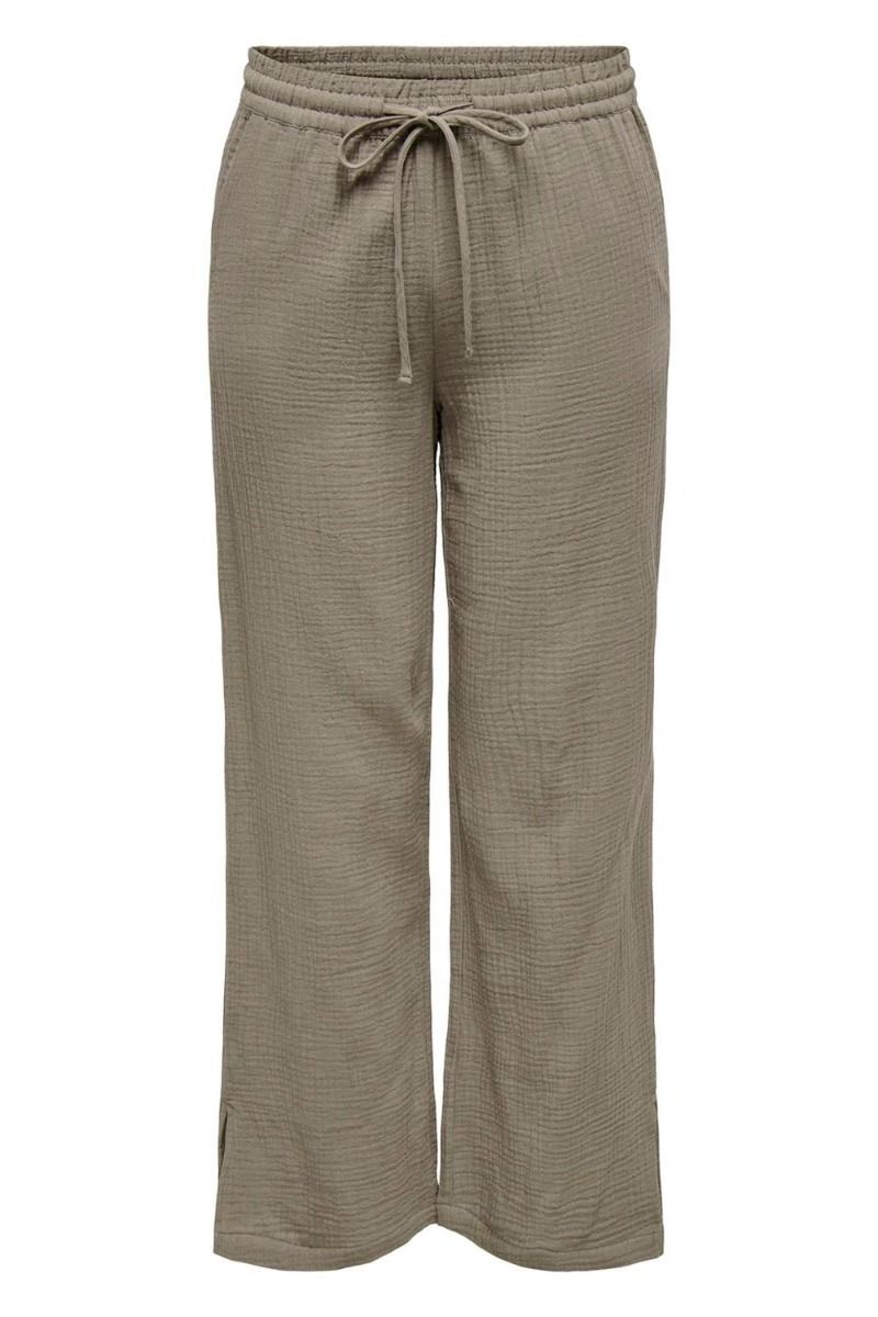 JDY - Bukser - JDY Theis Life Wide Slit Pant - Brindle