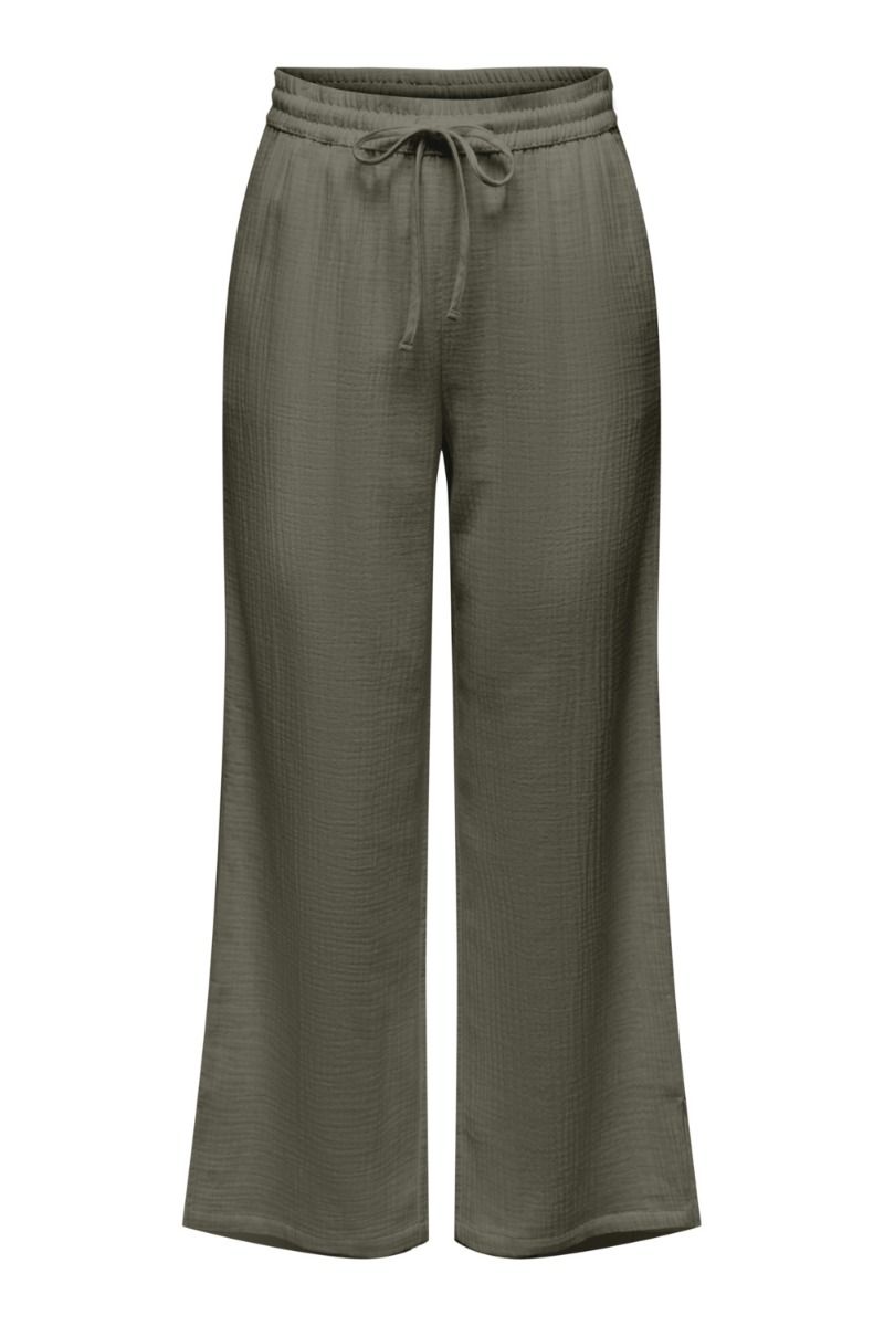 JDY - Bukser - JDY Theis Wide Slit Pant - Kalamata