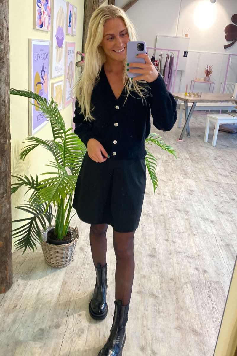 JDY - Cardigan - Alessi Life LS Button Cardigan - Black