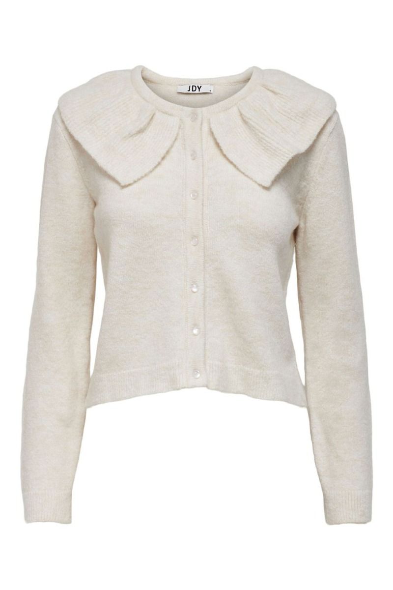 JDY - Cardigan - Camille LS Collar Cardigan KNT - Cloud Dancer