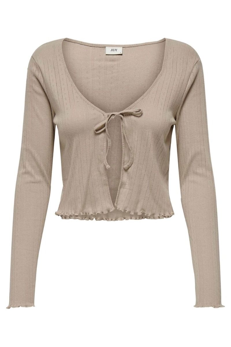 JDY - Cardigan - JDY Salsa Life L/S Cardigan - Simply Taupe