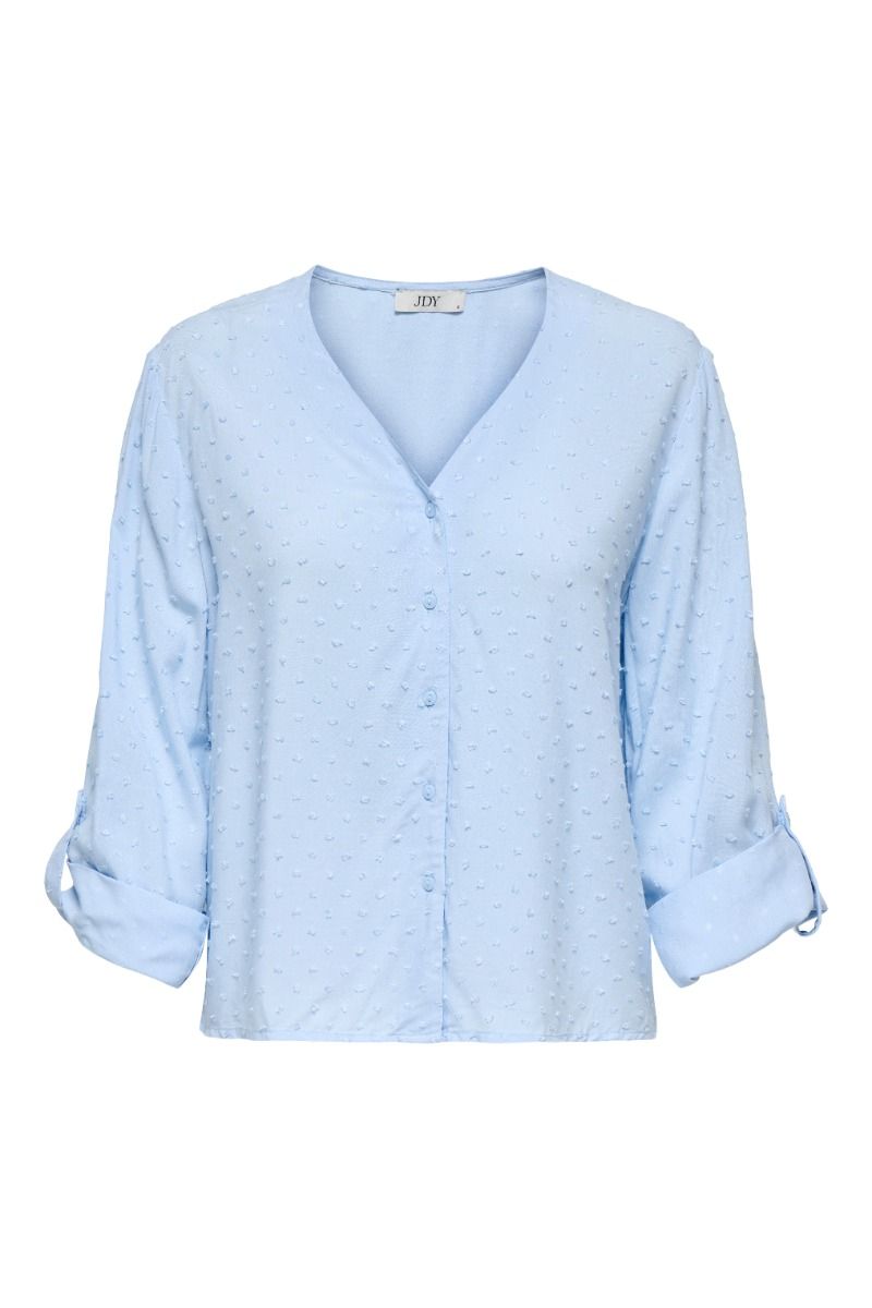 JDY - Bluse - Diana Life 7/8 Dobby Shirt - Kentucky Blue