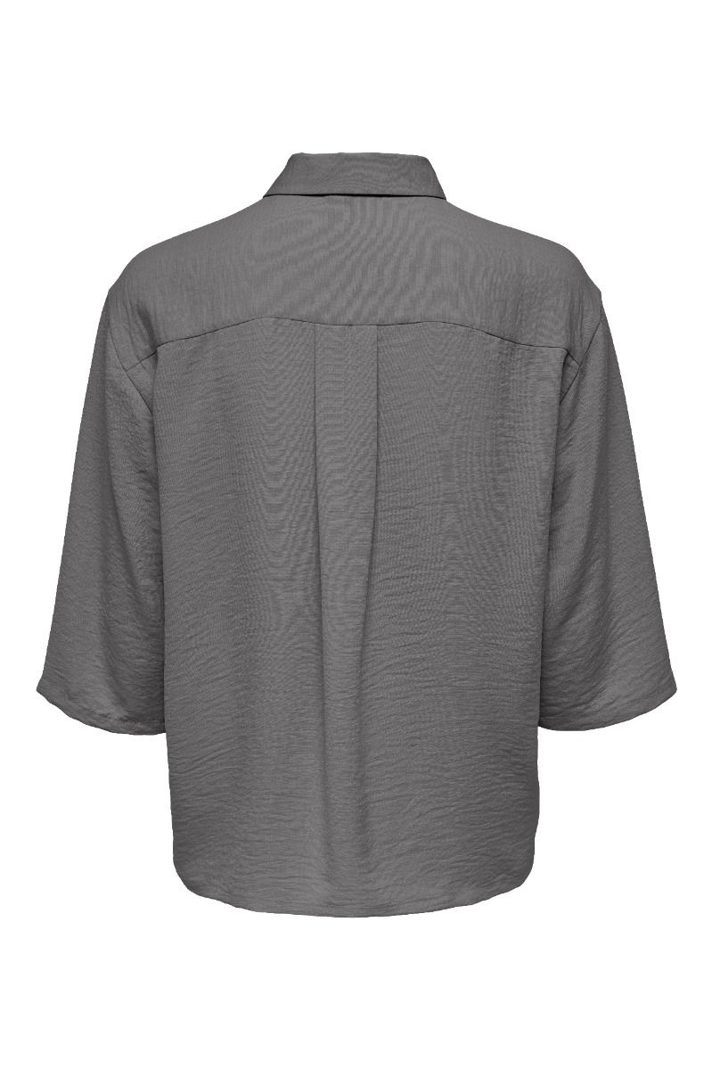 JDY - Skjorte - Divya Life 3/4 Loose Shirt - Steel Gray