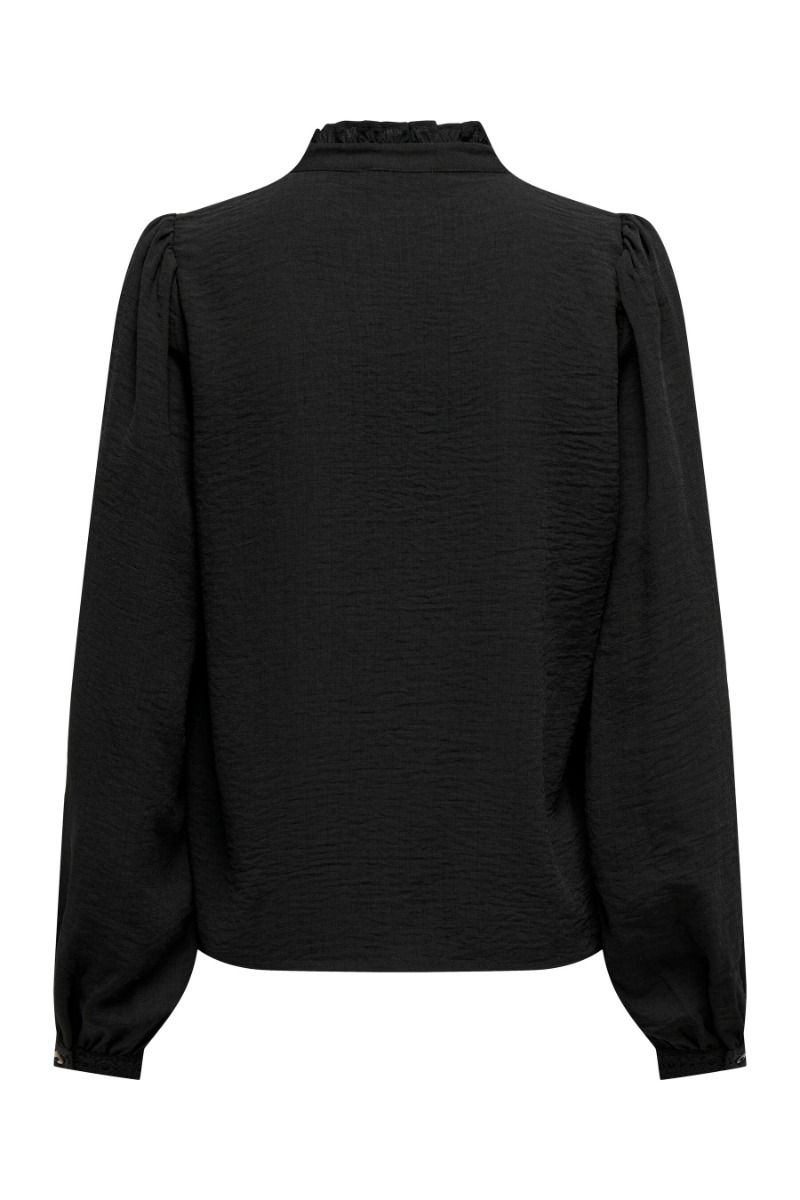 JDY - Bluse - Ellis Life L/S Lace Shirt - Black