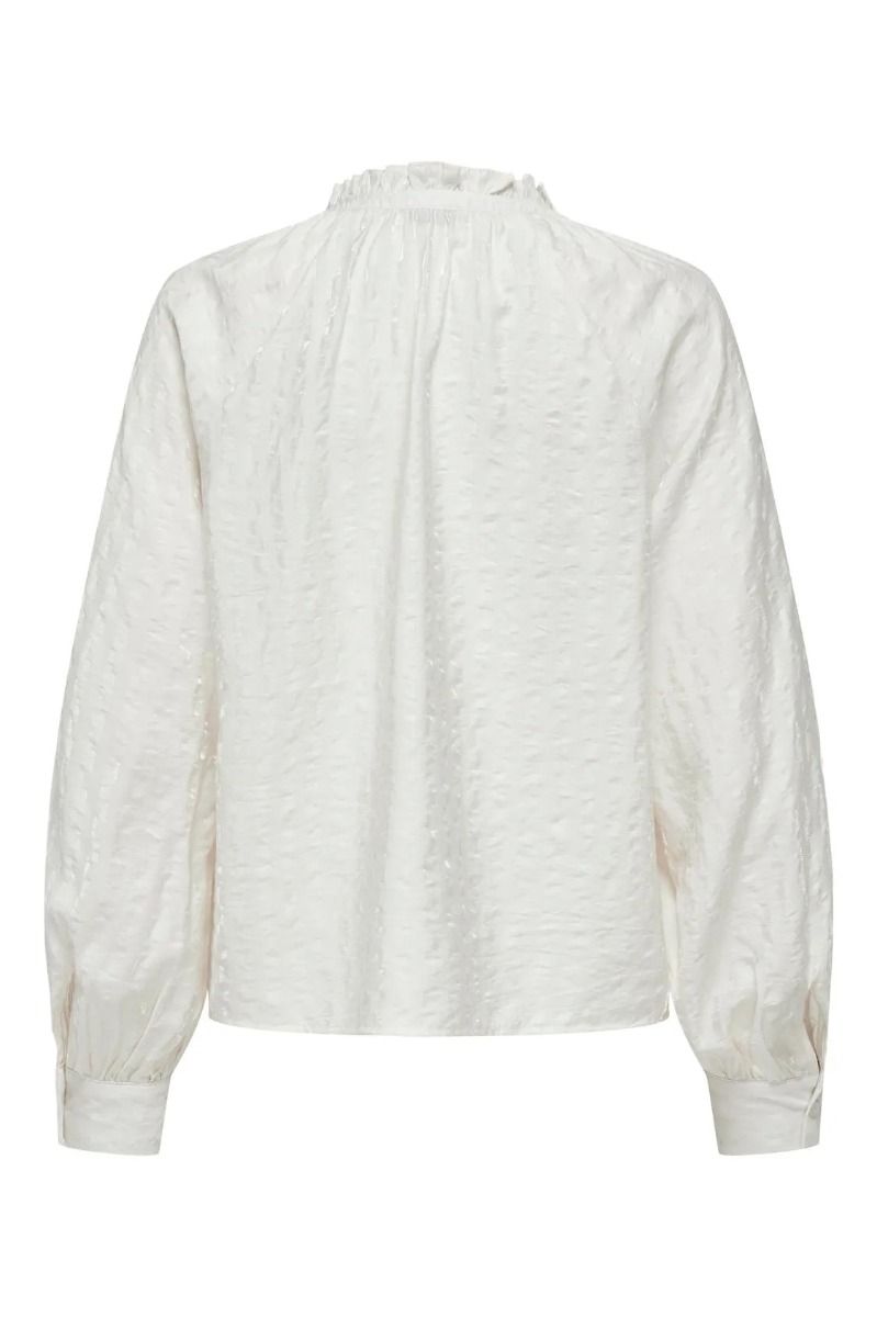 JDY - Bluse - Jdyfina L/S Top Wvn - Cloud Dancer