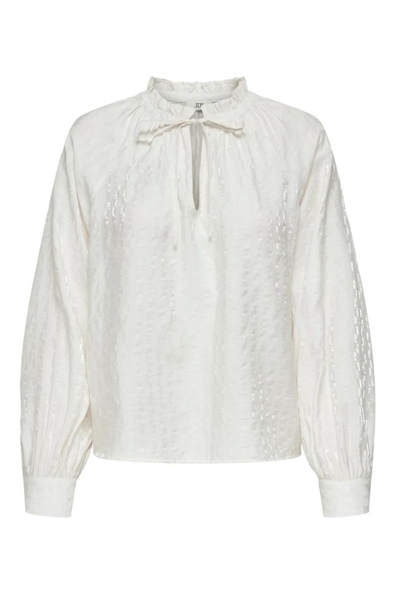 JDY - Bluse - Jdyfina L/S Top Wvn - Cloud Dancer