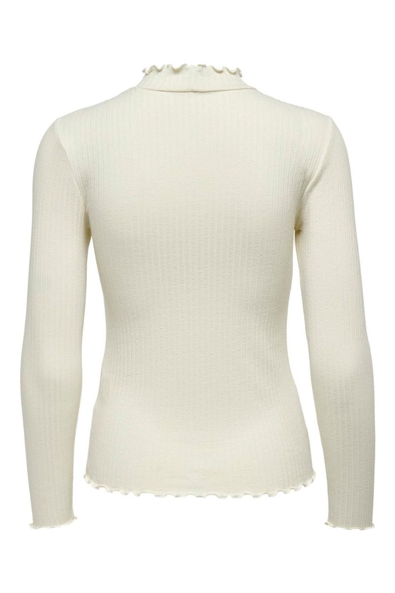 JDY - Bluse - JDY Fransiska L/S Highneck Top - Whitecap Gray