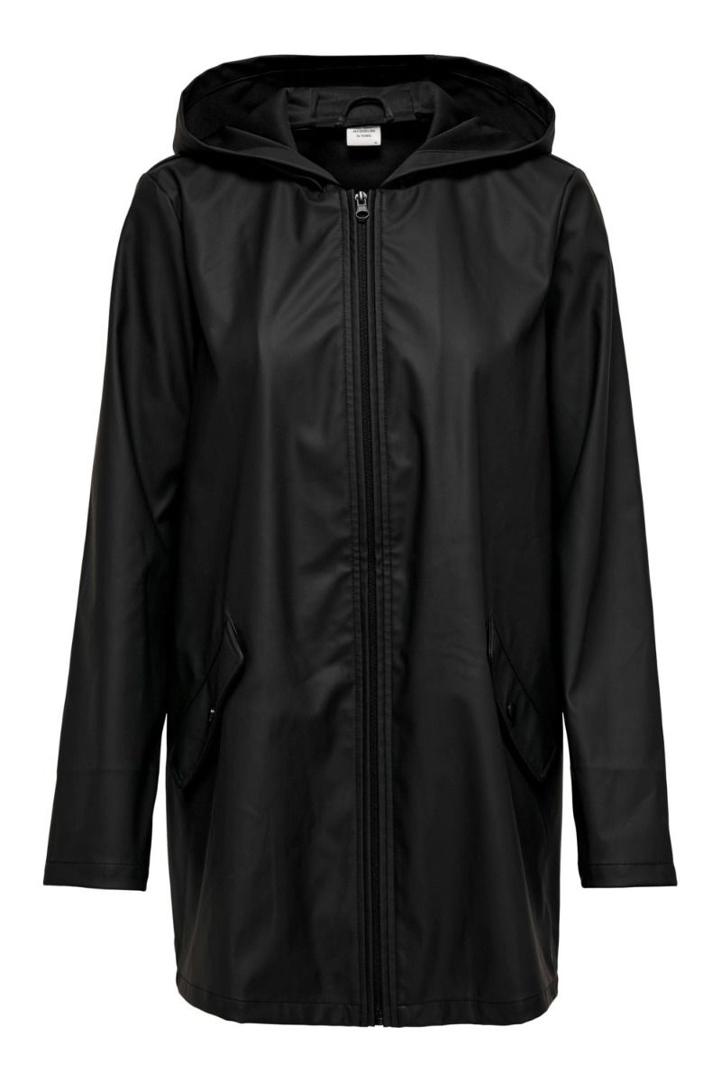 JDY - Jakke - JDY Elisa Raincoat - Black