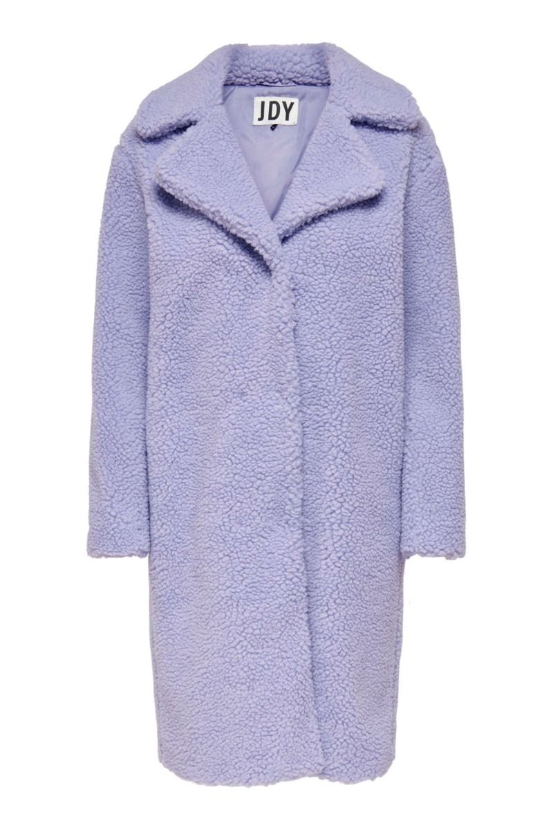 JDY - Jakke - JDY Legacy Long Sherpa Coat - Lavender
