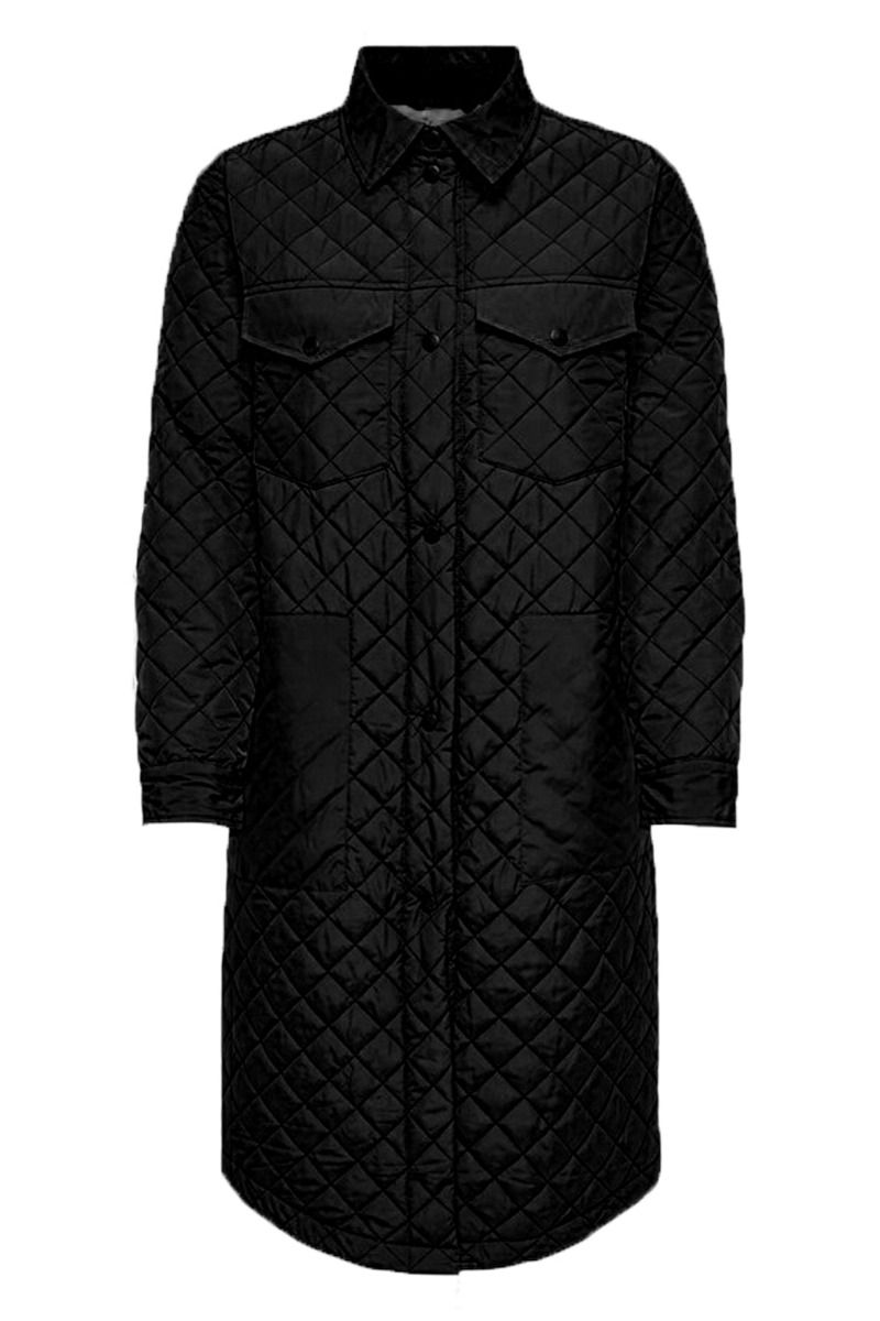 JDY - Jakke - JDY Jennifer Quilt Long Shacket - Black