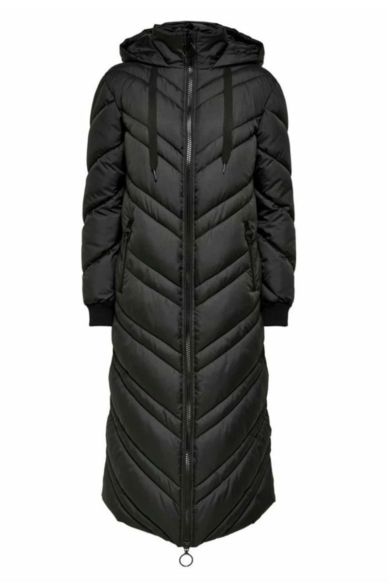 JDY - Jakke - Sky X-Long Padded Hood Jacket - Black