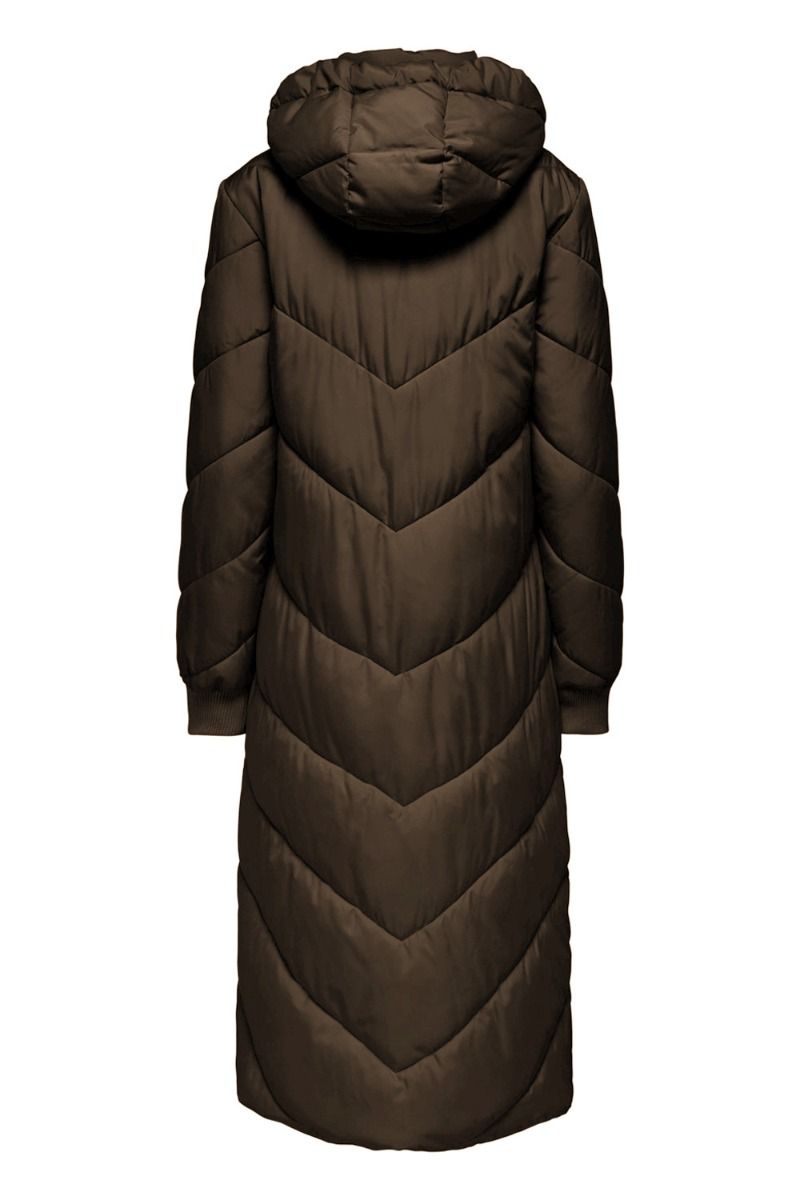 JDY - Jakke - Skylar X-long Padded - Chocolate Brown
