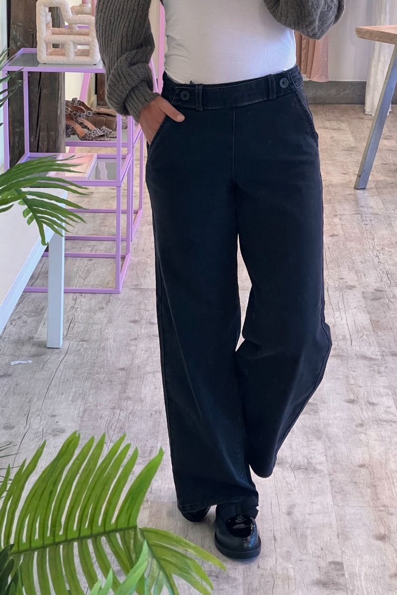 JDY - Jeans - JDY Geggo HW Wide Jeans - Black Denim