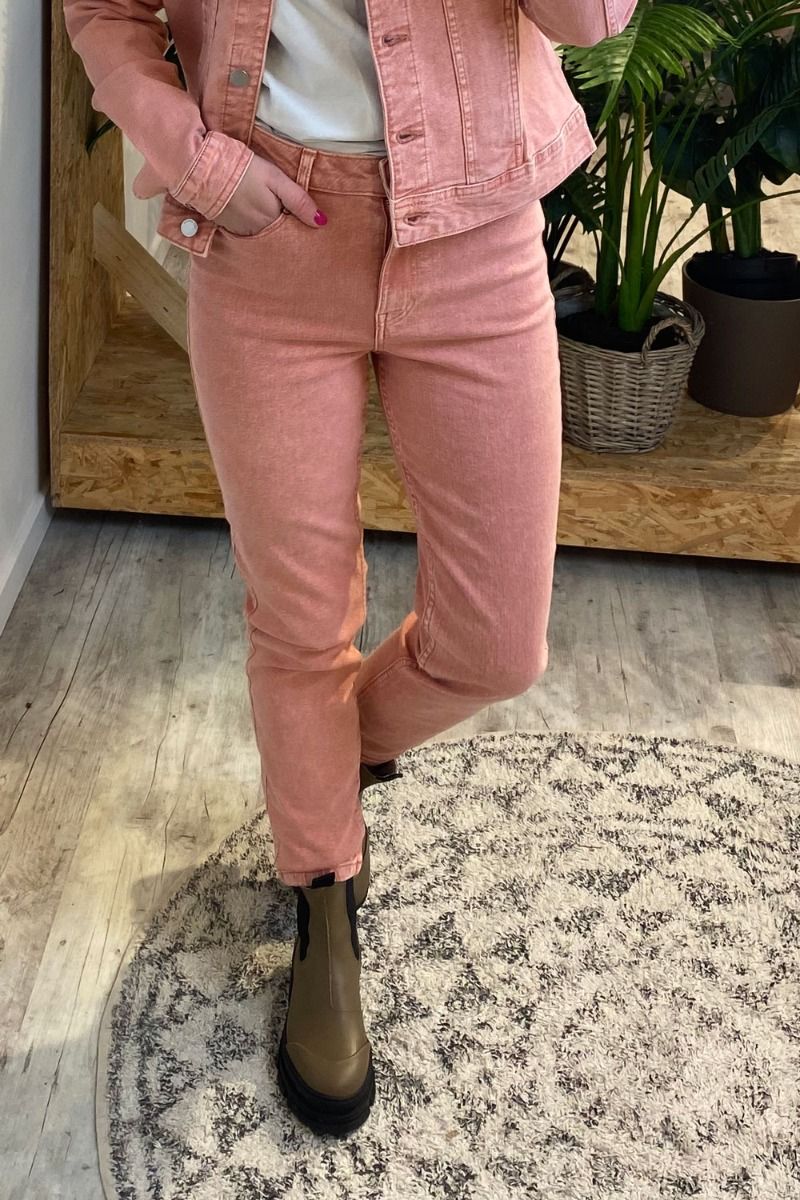 Jaqueline de Yong - Jeans - Windy Life High Straight Ankle Pants - Old Rose